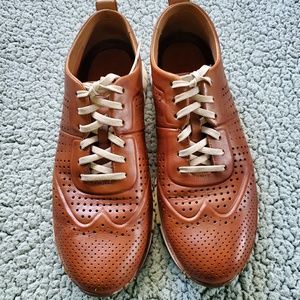 Zerogrand Perforated Leather Sneakers